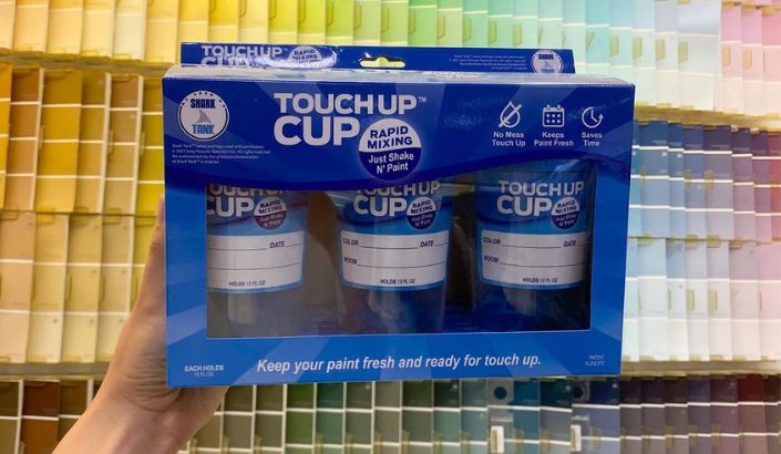 What happened to the 15 years old Carson Grill's touch-up cup company after  Shark Tank 